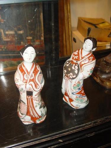 paire de statue en porcelaine du japon epoque EDO