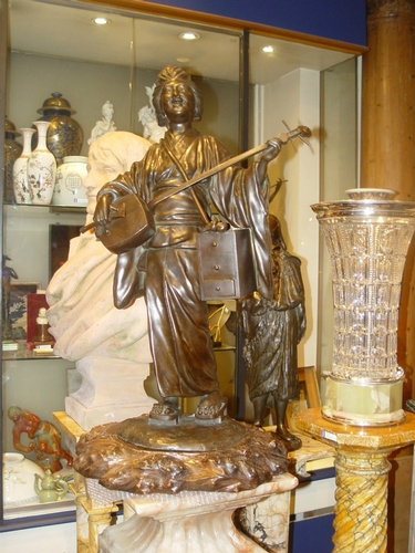 A japanese bronze, 82cm, signed