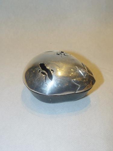 Japanese incense burner silver 